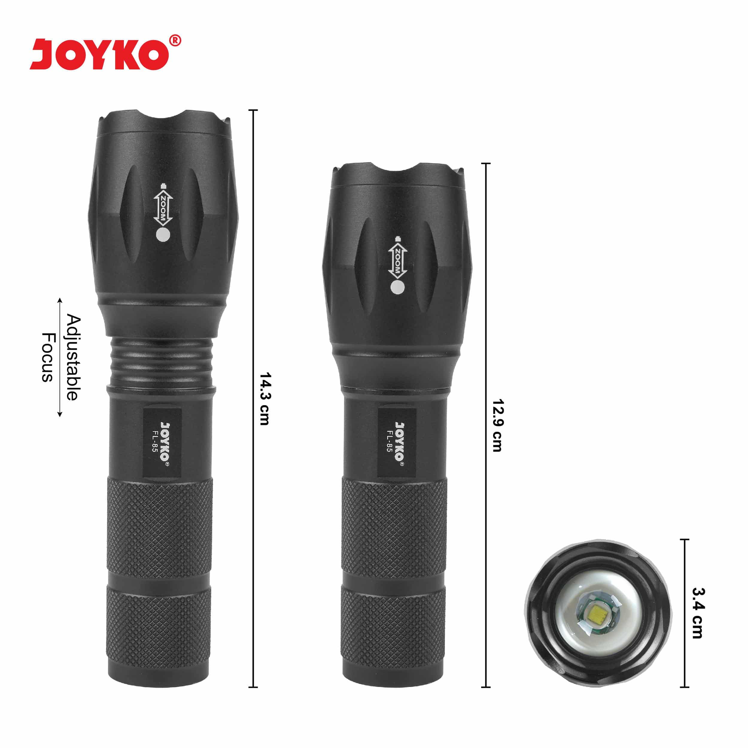 Rechargeable-LED-Flashlight-Joyko-FL-85